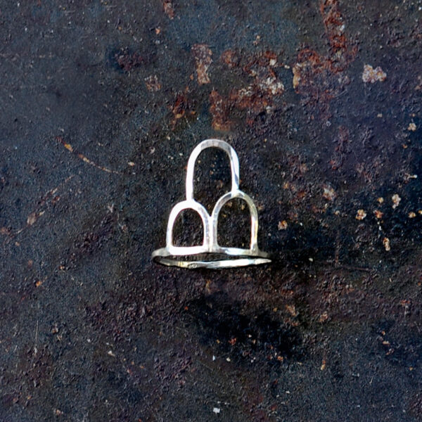 Silber 925, BEND RING 3 aus der HÄMMERED Kollektion