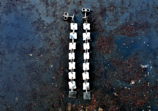 Silber 925 Ohrschmuck STUDS 9 aus der HÄMMERED Kollektion