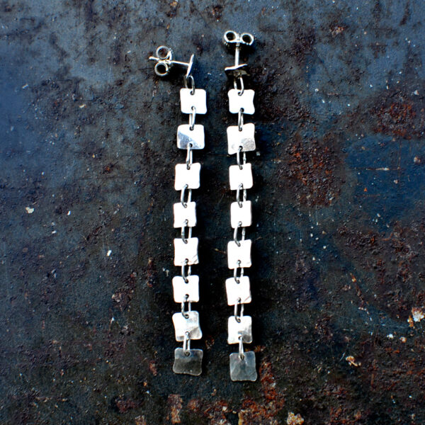 Silber 925 Ohrschmuck STUDS 9 aus der HÄMMERED Kollektion