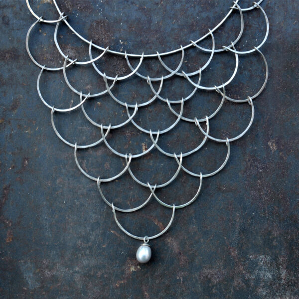 AKINA Halsreif aus 925 Silber mit Perle aus der WATERWORLD Kollektion